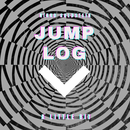 Jump Log's cover photo- the episode title with an arrow pointing down in glitchy text